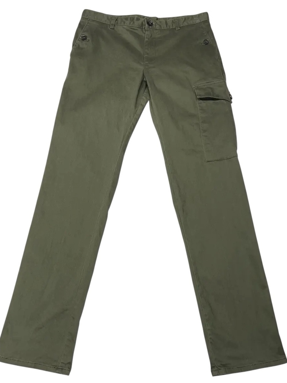 Calvin Klein Pants, Men’s Stretch Slim Fit, 32x32, 32W Chino, Khaki, Green